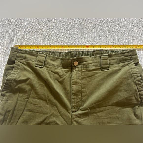 Old Navy Cargo Pants Size XL Stretchy Green Crop Capris Tapered Leg - Picture 10 of 10